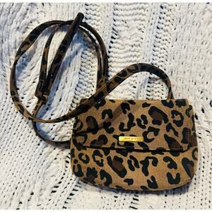 Nine West animal printed fabric small shoulder bag Adjustable Strap Y2K Vintage